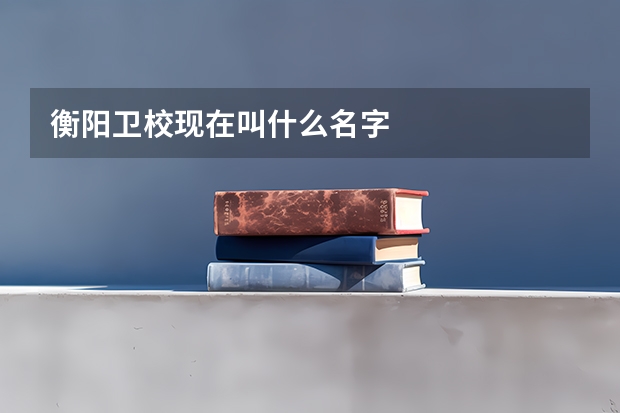 衡阳卫校现在叫什么名字